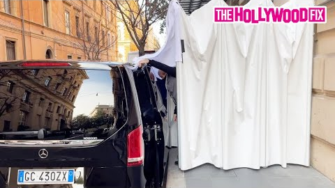 Lady Gaga's Security Does The Absolute Most To Shield Her From Paparazzi While Leaving Her Hotel